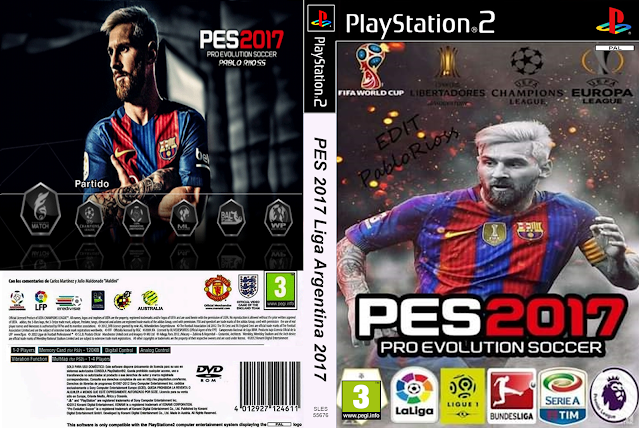 Meu PS2 Nostalgia: PES 2017 Liga Argentina 2017 DVD ISO PS2